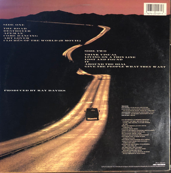 The Kinks - The Road - VG+ LP Record 1987 MCA USA Vinyl - Classic Rock / Pop Rock - Shuga Records