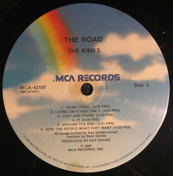 The Kinks - The Road - VG+ LP Record 1987 MCA USA Vinyl - Classic Rock / Pop Rock - Shuga Records
