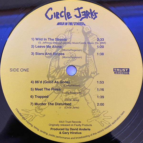 Circle Jerks - Wild In The Streets (1982) - VG+ LP Record 2022 Trust USA Black Vinyl & Booklet - Punk / Hardcore