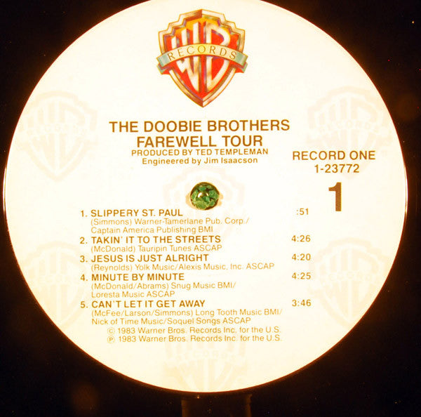 The Doobie Brothers - Farewell Tour - Mint- 2 LP Record 1983 Warner USA Vinyl - Pop Rock / Classic Rock - Shuga Records