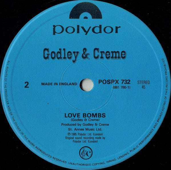 Godley & Creme - Cry (Extended Version) - Mint- 12" Single Record 1985 Polydor UK Vinyl - Synth-pop - Shuga Records