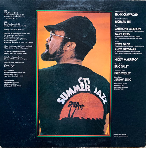 Hank Crawford - Hank Crawford's Back - Mint- LP Record 1976 Kudu USA Original Vinyl - Jazz-Funk / Smooth Jazz - Shuga Records