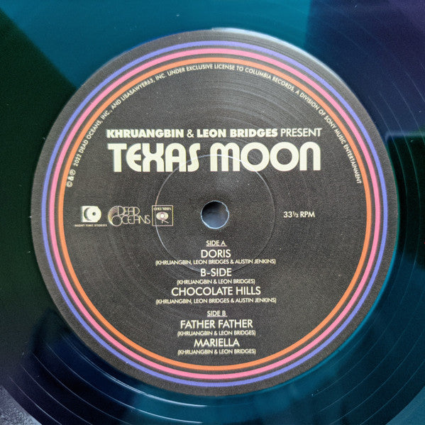 (Damaged Cover) - Khruangbin & Leon Bridges - Texas Moon - New EP Record 2022 Dead Oceans Spotify Fan Exclusive Kaleidoscope Vinyl - Pop / Psychedelic / Soul - Shuga Records