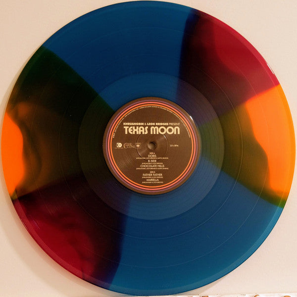 (Damaged Cover) - Khruangbin & Leon Bridges - Texas Moon - New EP Record 2022 Dead Oceans Spotify Fan Exclusive Kaleidoscope Vinyl - Pop / Psychedelic / Soul - Shuga Records