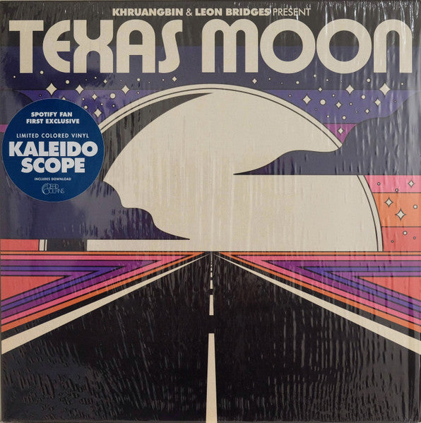 (Damaged Cover) - Khruangbin & Leon Bridges - Texas Moon - New EP Record 2022 Dead Oceans Spotify Fan Exclusive Kaleidoscope Vinyl - Pop / Psychedelic / Soul - Shuga Records