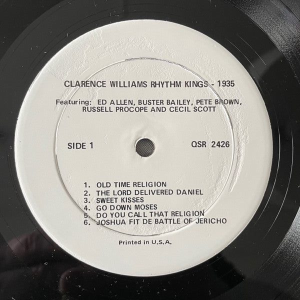 Clarence Williams Rhythm Kings – 1935 - VG+ LP Record 1960 Alamac Company USA Vinyl - Jazz / Blues - Shuga Records