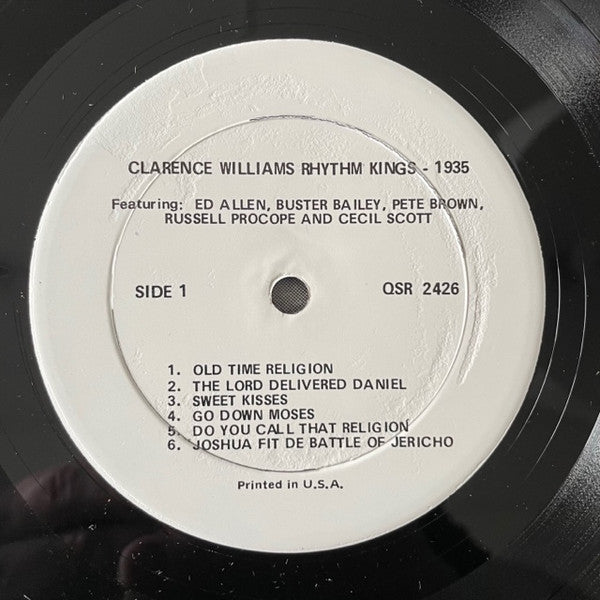 Clarence Williams Rhythm Kings – 1935 - VG+ LP Record 1960 Alamac Company USA Vinyl - Jazz / Blues