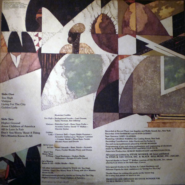 Stevie Wonder - Innervisions - Mint- LP Record 1973 Tamla USA - Soul / Funk - Shuga Records