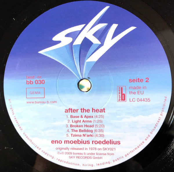 ENO/MOEBIUS/ROEDELIUS - After The Heat (1978) - New LP Record 2025 Bureau B Germany Vinyl - Electronic / Ambient / Krautrock - Shuga Records