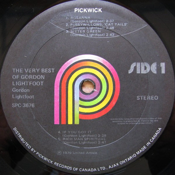 Gordon Lightfoot – The First Time Ever I Saw Your Face - Mint- LP Record 1979 PIckwick Stereo Vinyl - Folk Rock - Shuga Records