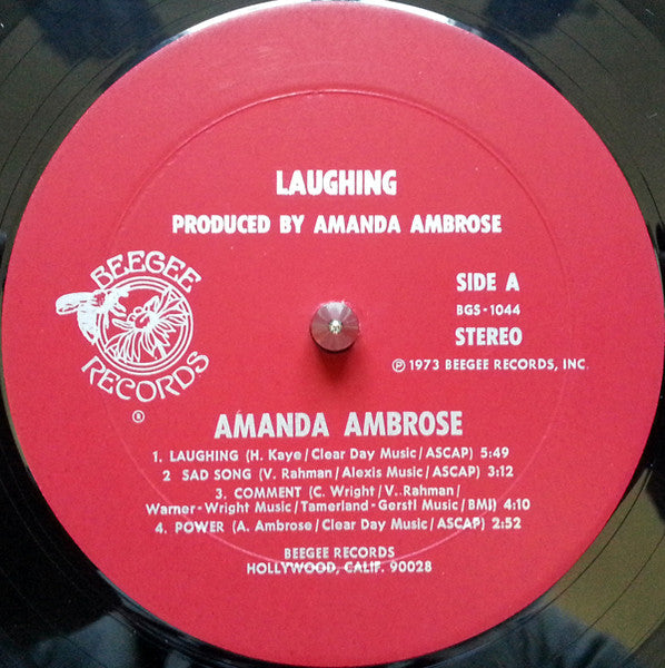 Amanda Ambrose - Laughing - VG+ LP Record 1973 Beegee USA Original Vinyl - Soul / Funk / Soul-Jazz - Shuga Records
