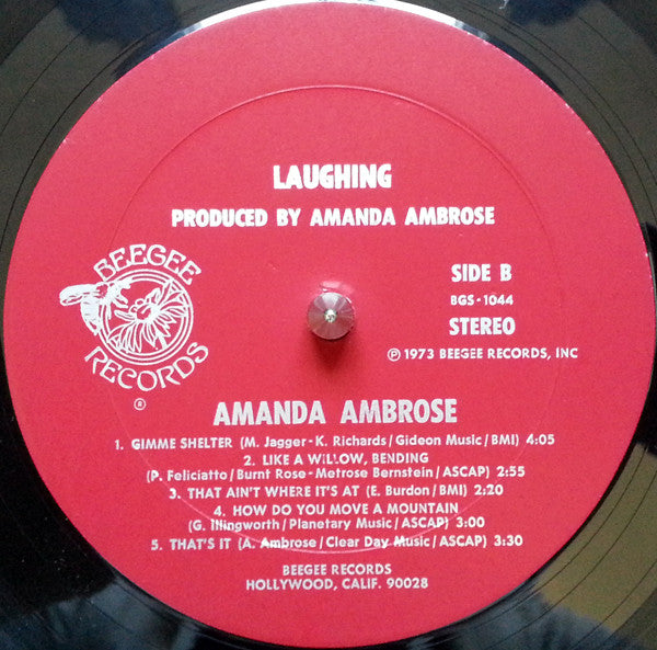 Amanda Ambrose - Laughing - VG+ LP Record 1973 Beegee USA Original Vinyl - Soul / Funk / Soul-Jazz - Shuga Records