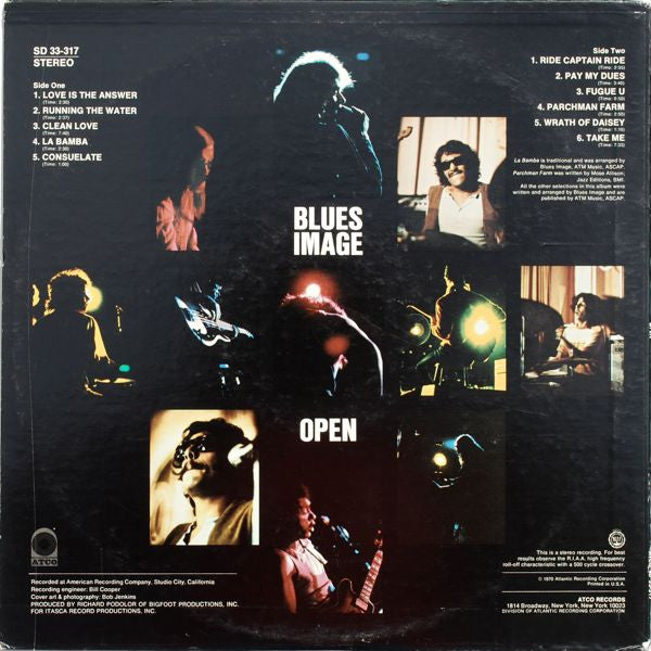 Blues Image - Open - VG+ LP Record 1970 ATCO USA Original Vinyl - Psychedelic Rock / Blues Rock - Shuga Records