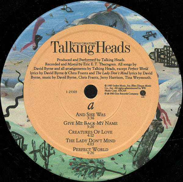 Talking Heads - Little Creatures - Mint- LP Record 1985 Sire USA Original Vinyl & Inner Sleeve - Pop Rock / New Wave - Shuga Records