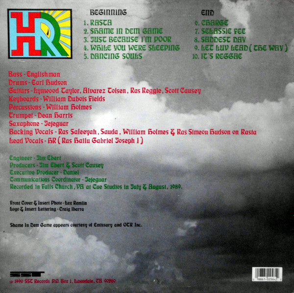 HR - Charge - VG+ LP Record 1990 SST USA Vinyl - Reggae - Shuga Records