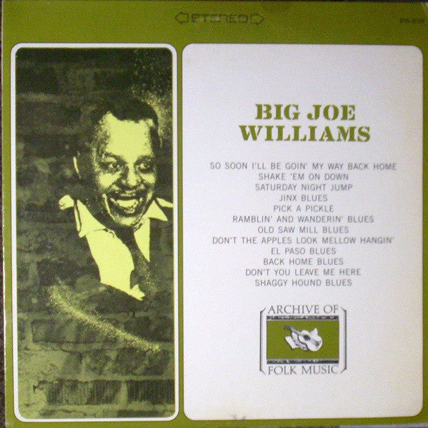 Big Joe Williams – Big Joe Williams - Mint- LP Record 1968 Everest USA Vinyl - Blues - Shuga Records