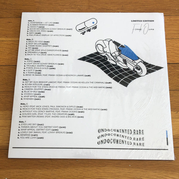 Frank Ocean - Undocumented, Rare - New 3 LP Record 2022 Europe Unofficial Blue Vinyl & Insert - Neo Soul / RnB / Hip Hop - Shuga Records