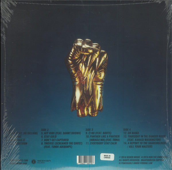 Run The Jewels – Run The Jewels 3 (2016) - New 2 LP Record 2022 Seeker Music Gold Vinyl, Insert & Poster - Hip Hop - Shuga Records