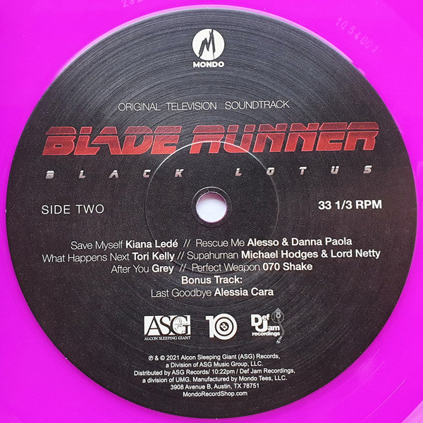 Various - Blade Runner (Black Lotus) - New LP Record 2022 Mondo Def Jam Neon Violet Vinyl, Insert & OBI - Soundtrack / Electronic / Hip Hop - Shuga Records