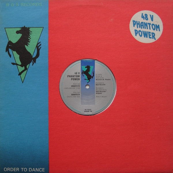48 V Phantom Power - Graffity - VG+ 12" Single Record 1992 R & S Belgium Vinyl - Techno - Shuga Records