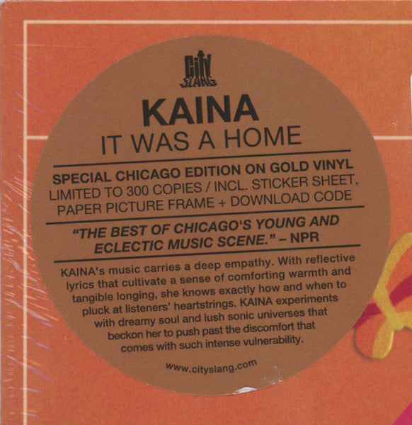 KAINA Castillo - It Was A Home - New LP Record 2022 City Slang Hand-Numbered Chicago Exclusive Gold Vinyl, Sticker Sheet, And Download - Chicago R&B / Soul / Pop - Shuga Records