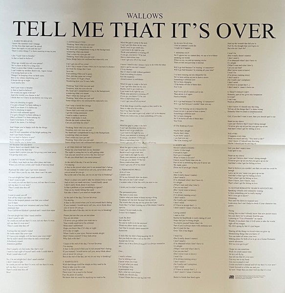 Wallows - Tell Me That It's Over - Mint- LP Record 2022 Atlantic Orange Vinyl & Poster - Alternative Rock / Indie Pop / Indie Rock - Shuga Records