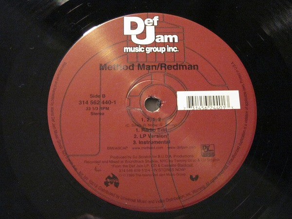 Method Man / Redman - Da Rockwilder / 1, 2, 1, 2 - Mint- 12" Single Record 1999 Def Jam USA Vinyl - Hip Hop - Shuga Records