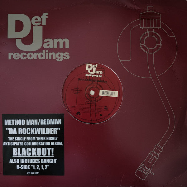 Method Man / Redman - Da Rockwilder / 1, 2, 1, 2 - Mint- 12" Single Record 1999 Def Jam USA Vinyl - Hip Hop - Shuga Records