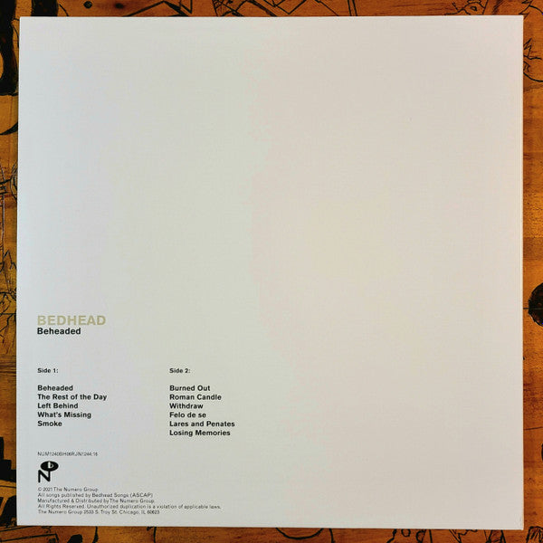 Bedhead - Beheaded (1996) - Mint- LP Record 2021 Numero Group Smoke Color Vinyl - Indie Rock / Shoegaze - Shuga Records