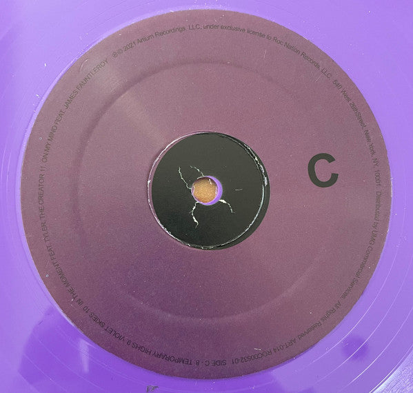 Snoh Aalegra - Temporary Highs In The Violet Skies - Mint- 2 LP Record 2021 ARTium Roc Nation Webstore Exclusive Purple Vinyl - Contemporary R&B - Shuga Records