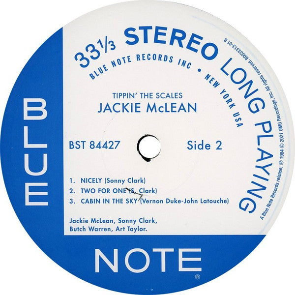 Jackie McLean - Tippin' The Scales (1962) - Mint- LP Record 2022 Blue Note Tone Poet Series 180 gram Vinyl - Jazz / Hard Bop - Shuga Records