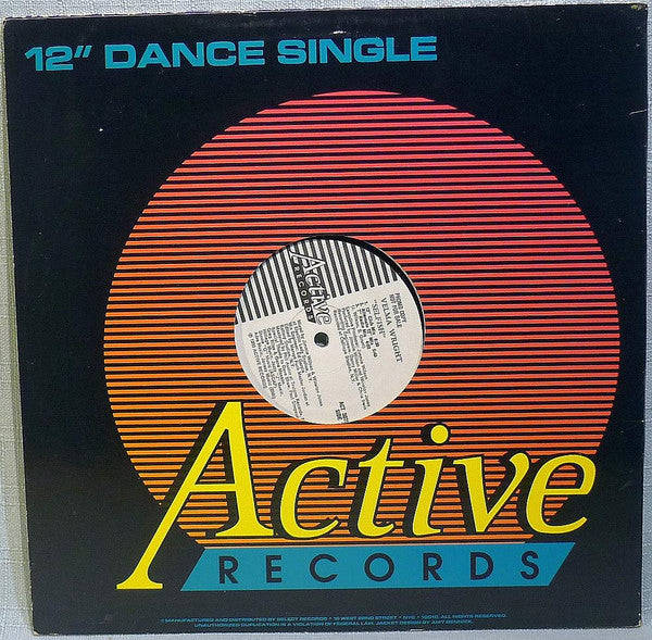 Velma Wright - Selfish - Mint- 12" Single Record 1990 Active USA Promo Vinyl - House / Garage House - Shuga Records