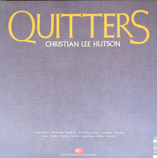 Signed Autographed - Christian Lee Hutson - Quitters - New LP Record 2017 Anti- Green Vinyl & Insert - Rock / Folk Rock - Shuga Records