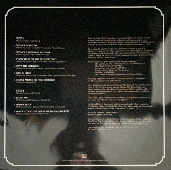 Marvin Gaye - (1971) - Mint- 2 LP Record 2022 Tamla Mono / Stereo Version 180 gram Vinyl & Lithographs - Soul / Funk / Rhythm & Blues - Shuga Records