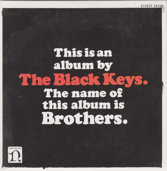 The Black Keys - Brothers - Mint- 2 LP Record 2010 Nonesuch USA Vinyl - Indie Rock / Blues Rock - Shuga Records
