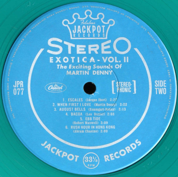Martin Denny - Exotica Volume II (1957) - New LP Record 2022 Jackpot Tropical Green Vinyl - Jazz / Exotica / Space-Age - Shuga Records
