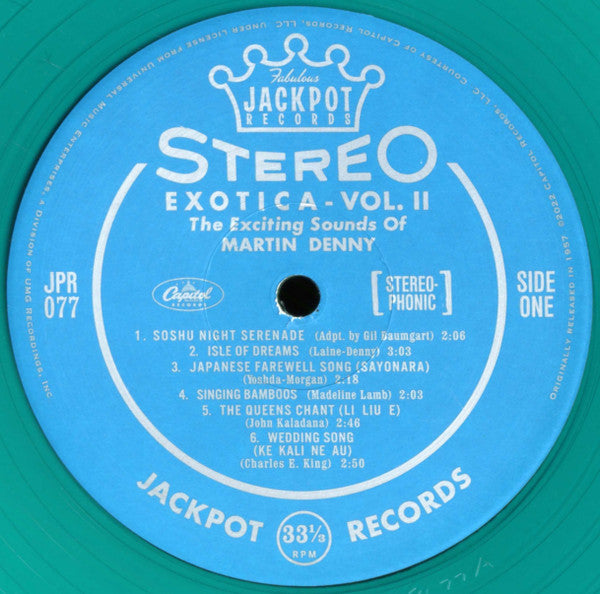 Martin Denny - Exotica Volume II (1957) - New LP Record 2022 Jackpot Tropical Green Vinyl - Jazz / Exotica / Space-Age - Shuga Records