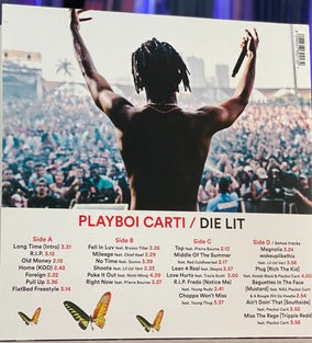 Playboi Carti - Die Lit (2018) - Mint- (VG+ cover) 2 LP Record 2022 AWGE Unofficial Blue Vinyl - Hip Hop / Trap - Shuga Records