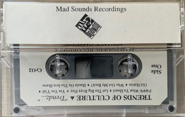 Trends Of Culture - Trendz… - Mint- Cassette 1993 Mad Sounds USA Promo Advance Tape - Hip Hop - Shuga Records