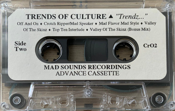Trends Of Culture - Trendz… - Mint- Cassette 1993 Mad Sounds USA Promo Advance Tape - Hip Hop - Shuga Records