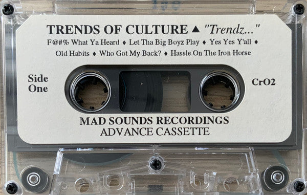 Trends Of Culture - Trendz… - Mint- Cassette 1993 Mad Sounds USA Promo Advance Tape - Hip Hop - Shuga Records