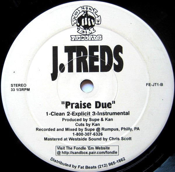 J. Treds - Make It Happen - Mint- 12" Single Record 1998 Fondle 'Em USA Vinyl - Hip Hop - Shuga Records