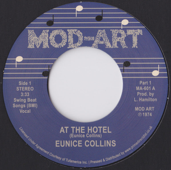 Eunice Collins - At The Hotel (1974) - New 7" Single Record Store Day 2022 Mod-Art RSD UK Vinyl -Soul / Funk - Shuga Records
