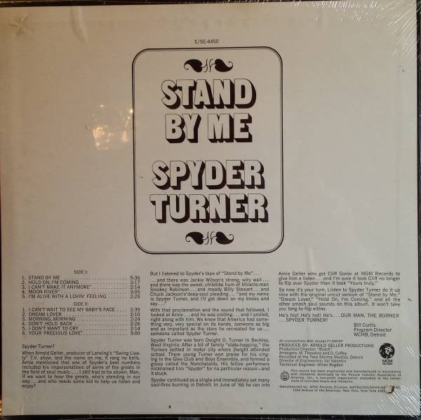 Spyder Turner - Stand By Me - VG LP Record 1967 MGMUSA Mono Original Vinyl - Soul - Shuga Records