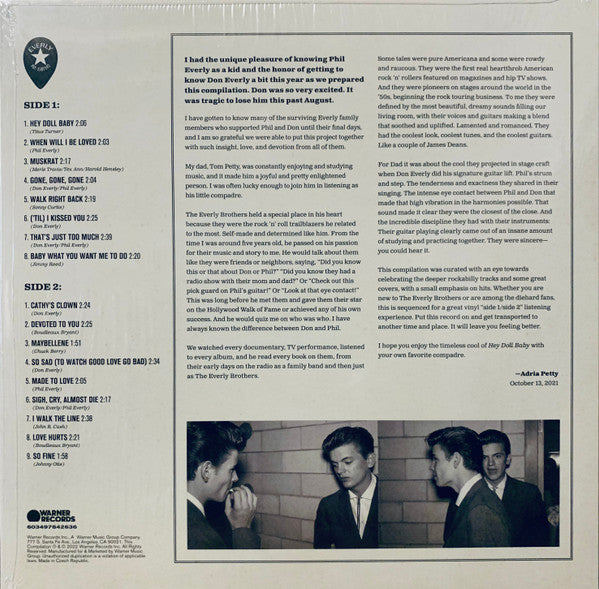 The Everly Brothers – Hey Doll Baby - Mint- LP Record Store Day 2022 Warner RSD Blue Vinyl - Pop Rock - Shuga Records