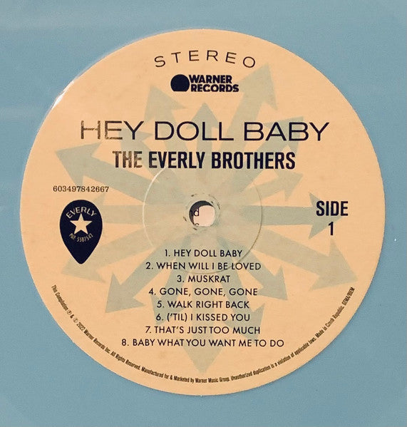 The Everly Brothers – Hey Doll Baby - Mint- LP Record Store Day 2022 Warner RSD Blue Vinyl - Pop Rock - Shuga Records