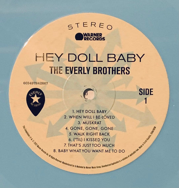 The Everly Brothers – Hey Doll Baby - Mint- LP Record Store Day 2022 Warner RSD Blue Vinyl - Pop Rock