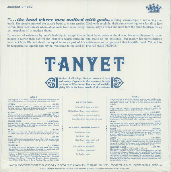 The Ceyleib People - Tanyet (1968) - Mint- LP Record Store Day 2022 Jackpot Blue Vinyl - Psychedelic Rock - Shuga Records