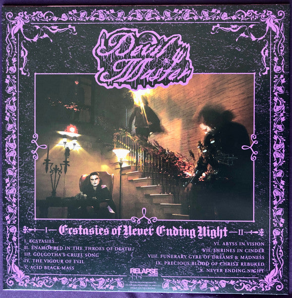 Devil Master - Ecstasies Of Never Ending Night - Mint- LP Record 2022 Relapse USA Clear Vinyl & Poster (100 Made) - Black Metal / Punk - Shuga Records