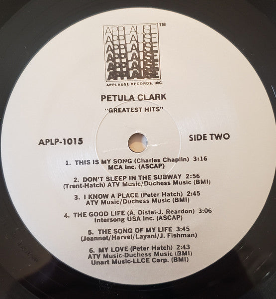 Petula Clark - Greatest Hits - Mint- LP Record 1982 Applause USA Vinyl - Pop Rock / Soft Rock - Shuga Records